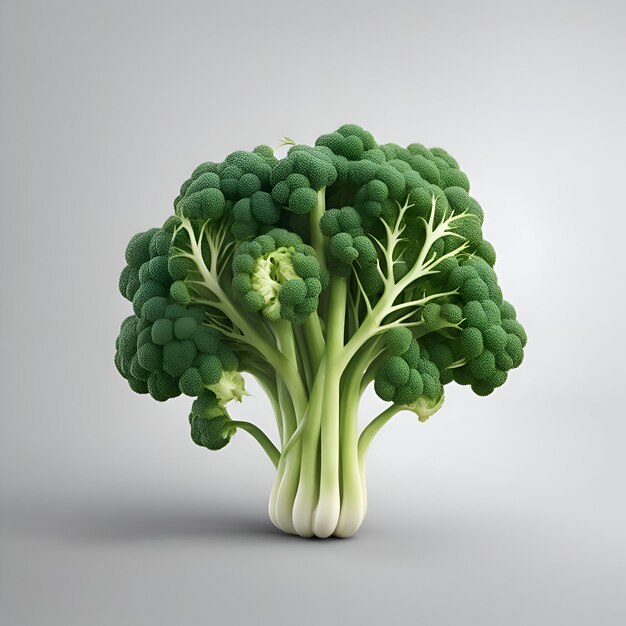 Broccoli isolated on a white background 3d render illustration
