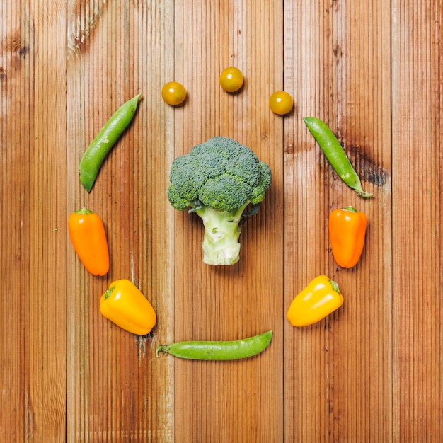 Broccoli in vegetable circle