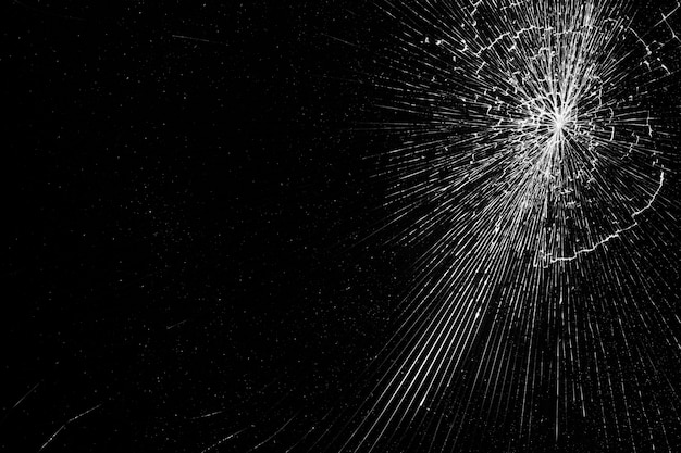 Broken glass texture with copy space