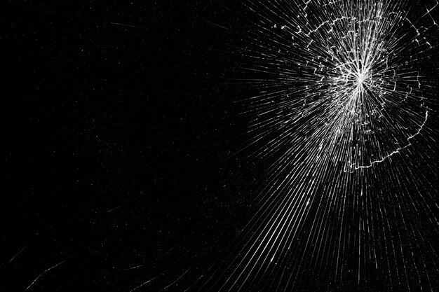 Broken glass texture with copy space