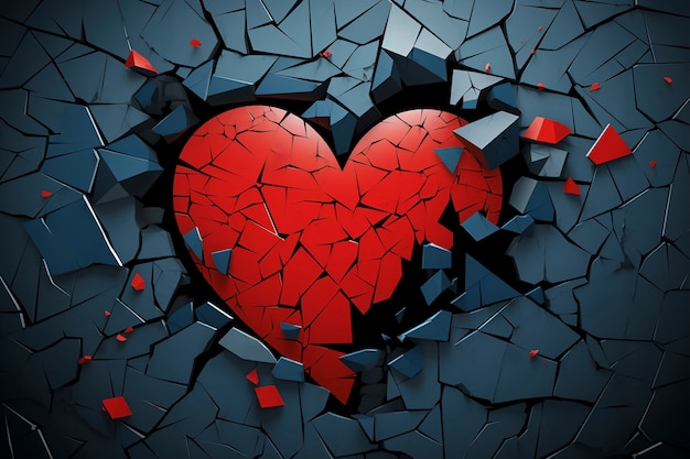 Free photo broken heart concept