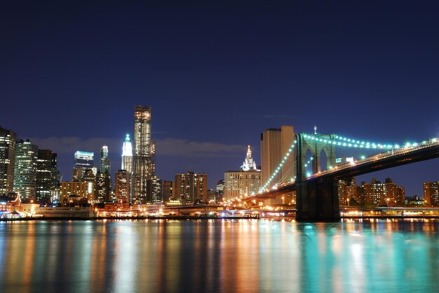 Бруклинский мост Манхэттен Нью-Йорк