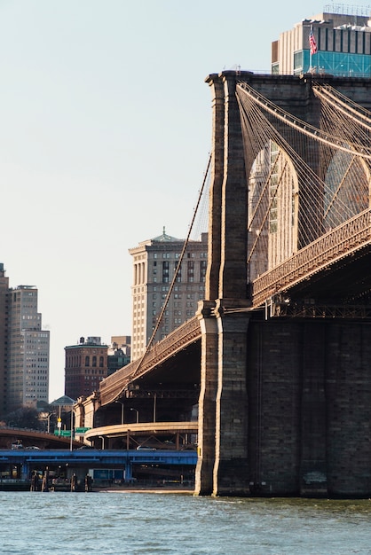 Foto gratuita ponte di brooklyn a new york