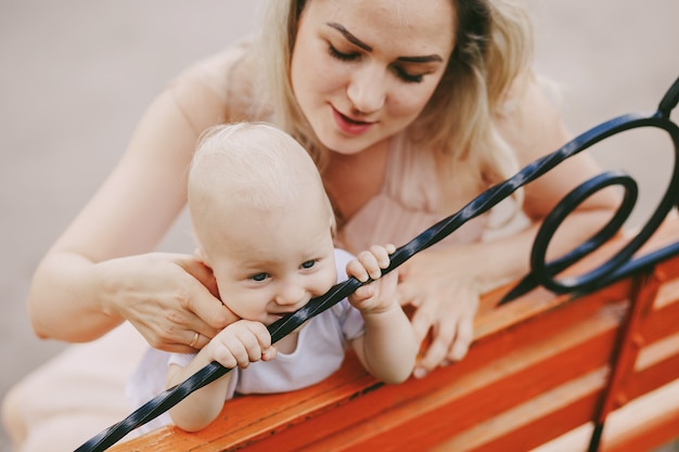 Free photo brown background little female son