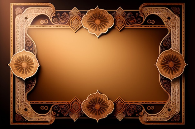 A brown background with a frame that says arabic on it