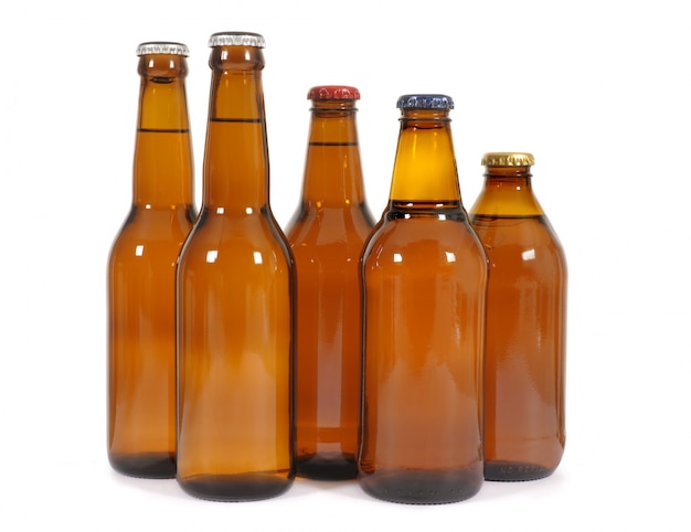 Brown beer bottles 