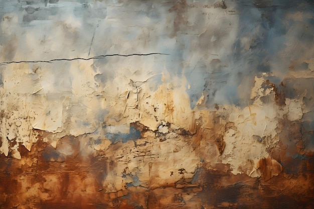 винтажная стена в приглушенных тонах коричневого и бежевого цвета