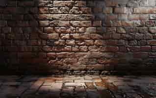 Free photo brown brick wall surface texture