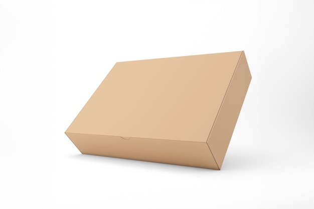 brown cardboard box isolated on white background