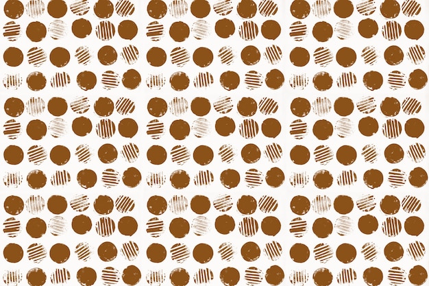 Free photo brown circle pattern background block prints