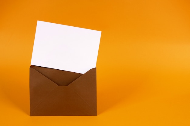 Brown envelope with letter