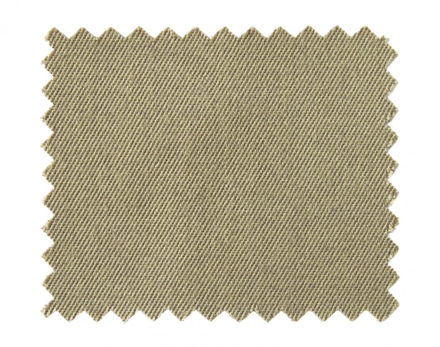 Brown fabric swatch samples isolated on white background
