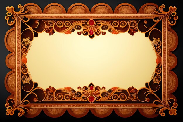 A brown and gold frame with the word love on it