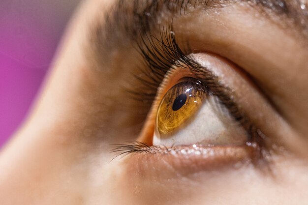 Brown hazel eye color