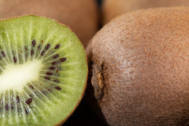 Brown kiwi juicy mellow fresh ripe isolated