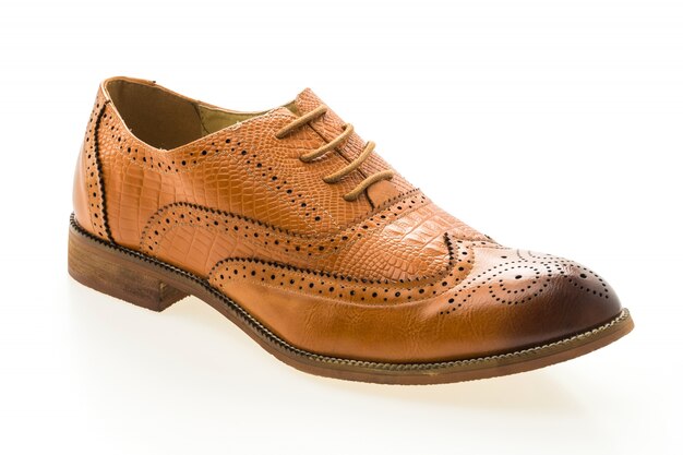 Brown leather shoes