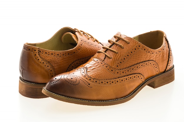 Brown leather shoes