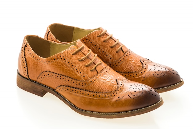 Brown leather shoes