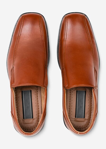 Brown leather slip-on men&rsquo;s shoes fashion