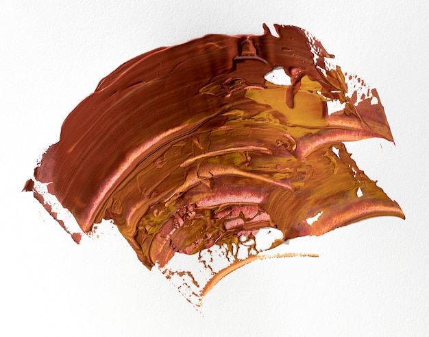 Brown paint stain abstract art