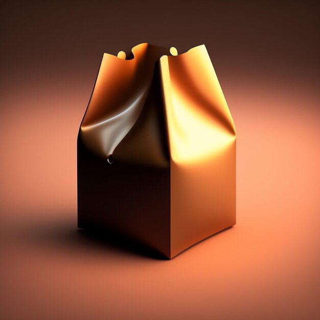 A brown paper bag with a gold top that says'milk'on it