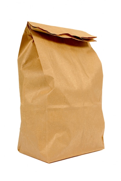 Brown paper lunch bag 