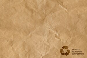 Brown recycling symbol background reusable recyclable compostable campaign