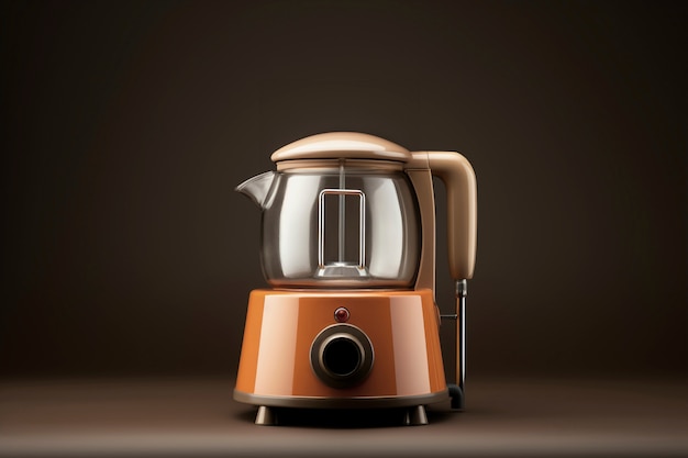 Free photo brown retro electronic blender device