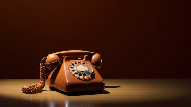 Free photo brown retro electronic phone device