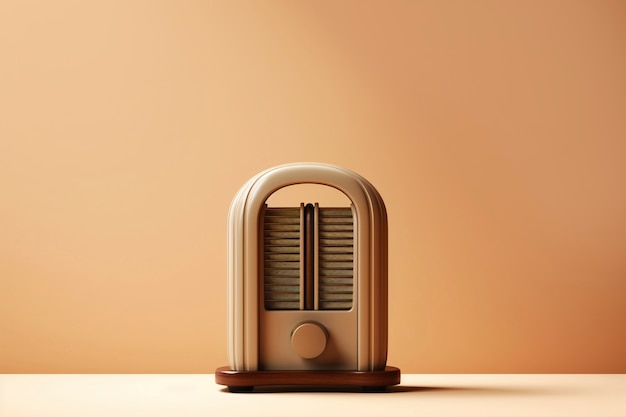 Free photo brown retro electronic radio device