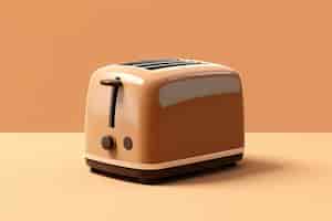 Бесплатное фото Коричневое ретро электронное тостерное устройство