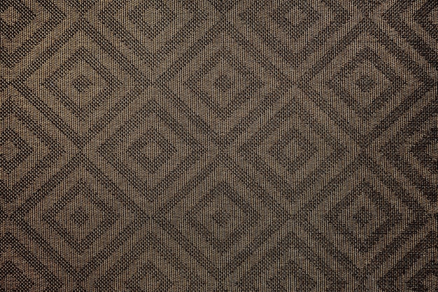Коричневый квадратный узор ткани текстурированный фон
