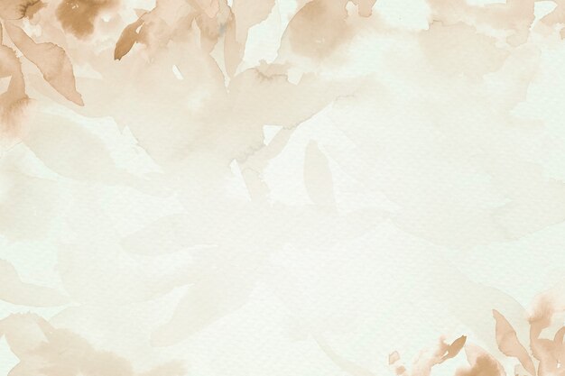 Brown watercolor leaf background aesthetic autumn season