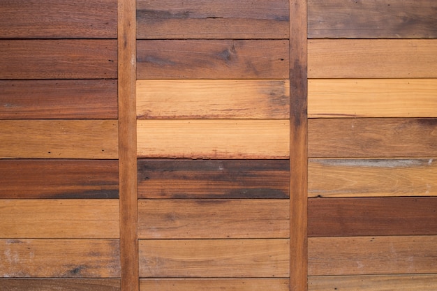 Foto gratuita priorità bassa della parete della plancia di legno marrone