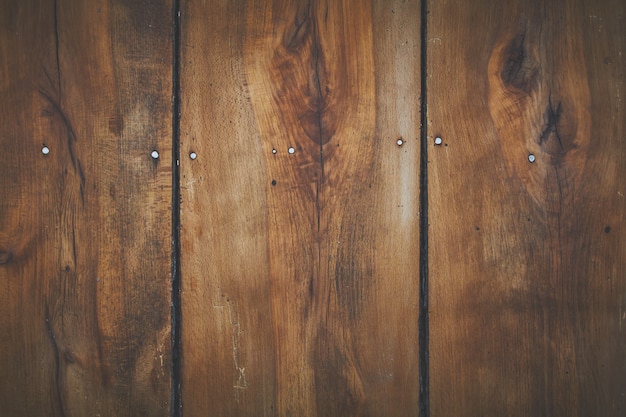 Brown wooden board of planks for background or wallpaper
