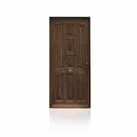 Free photo brown wooden door