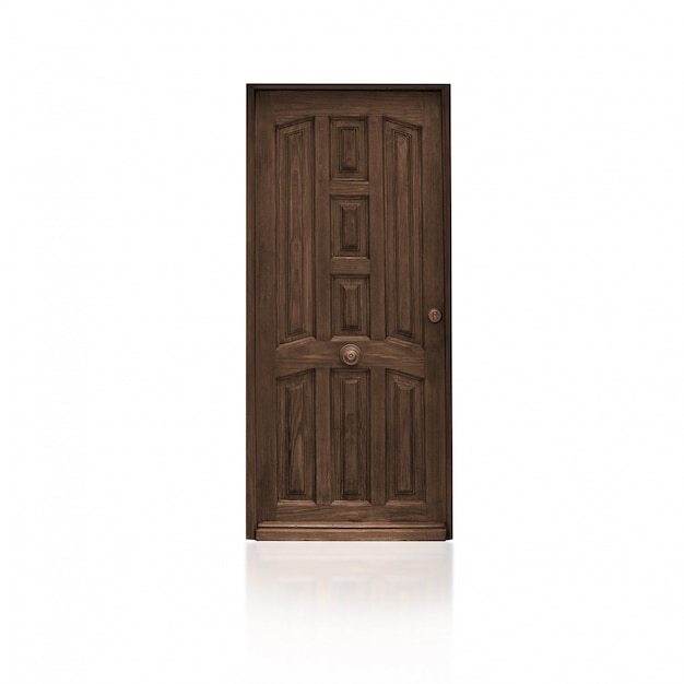 갈색 나무로되는 문