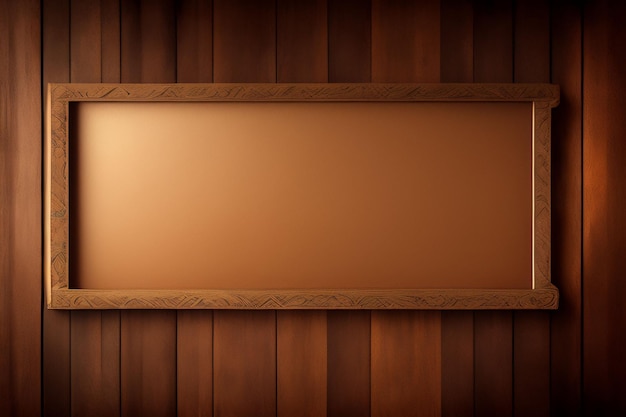 茶色の木製フレームと木製の棚
