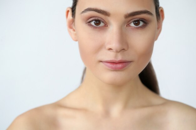 Brunette young woman posing