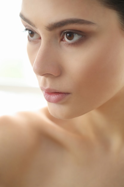 Brunette young woman posing