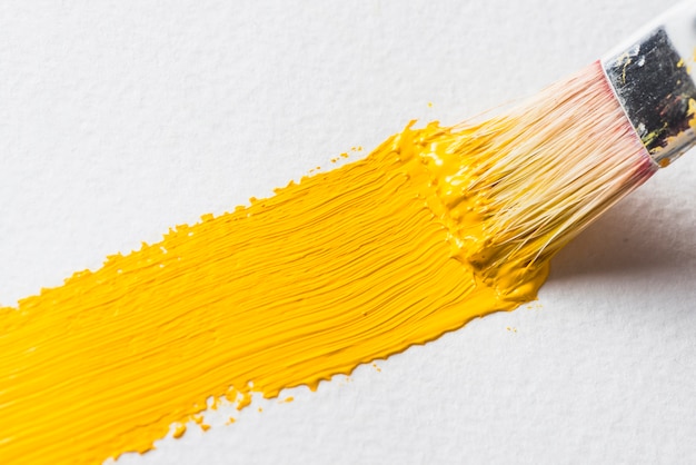 Brush smearing bright paint