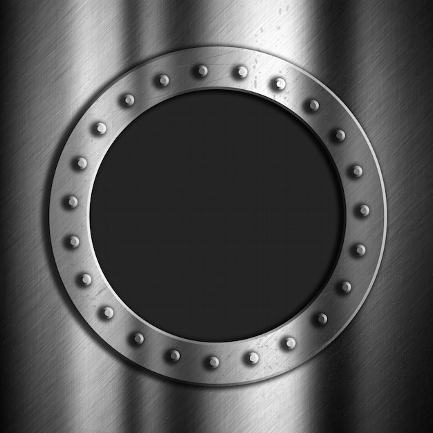 Brushed metal with porthole