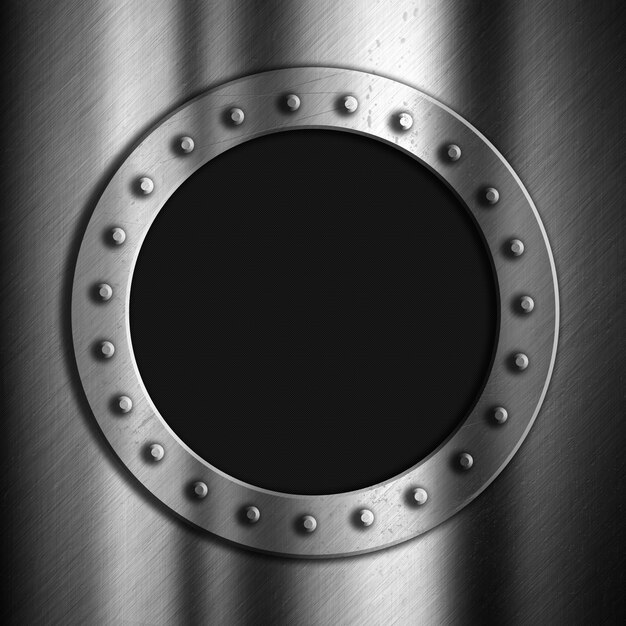 Brushed metal with porthole