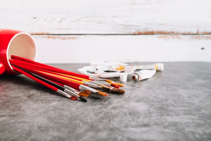 Free Photo brushes in mug