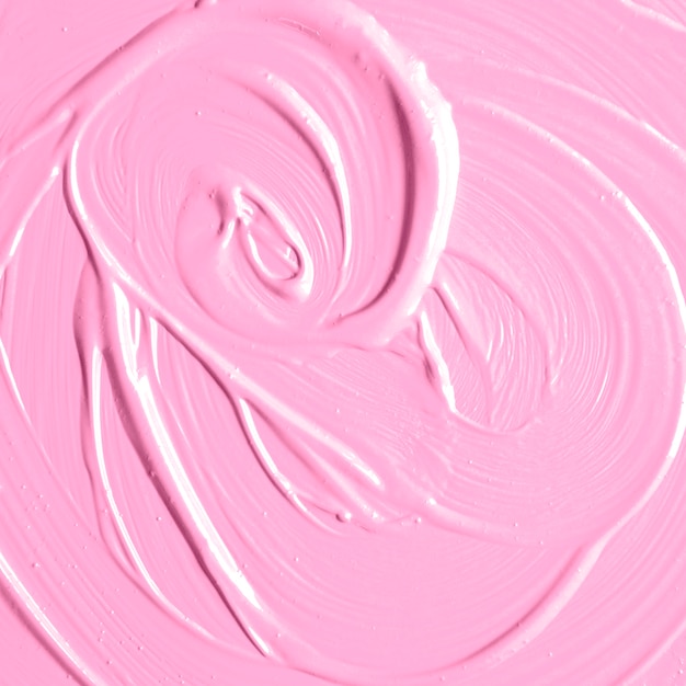 Brushstrokes on pink shining paint