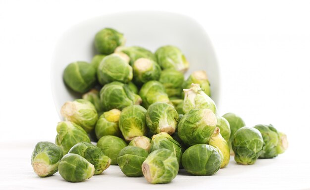 Brussels sprouts in the plate