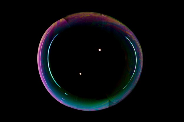 Bubbles on black background