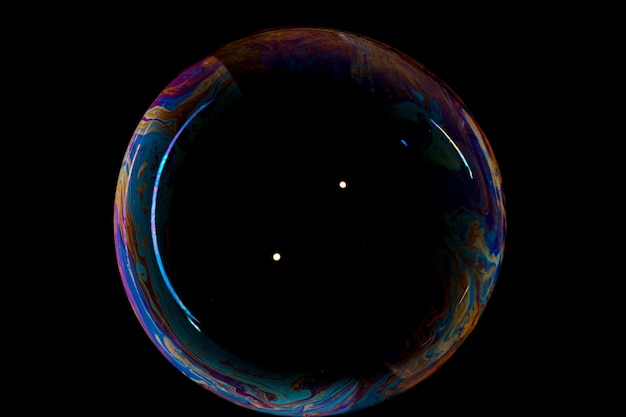 Bubbles on black background