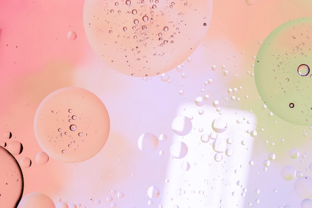 Free photo bubbles filled with rain droplets