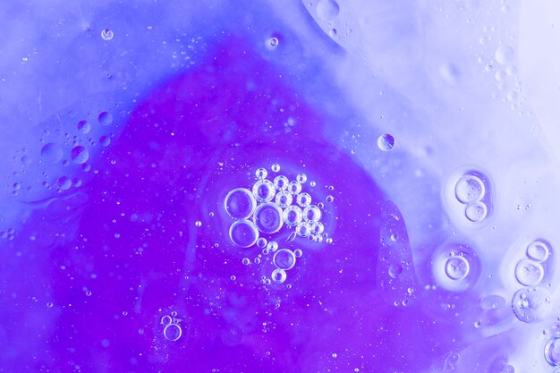 Bubbles over the purple textured background